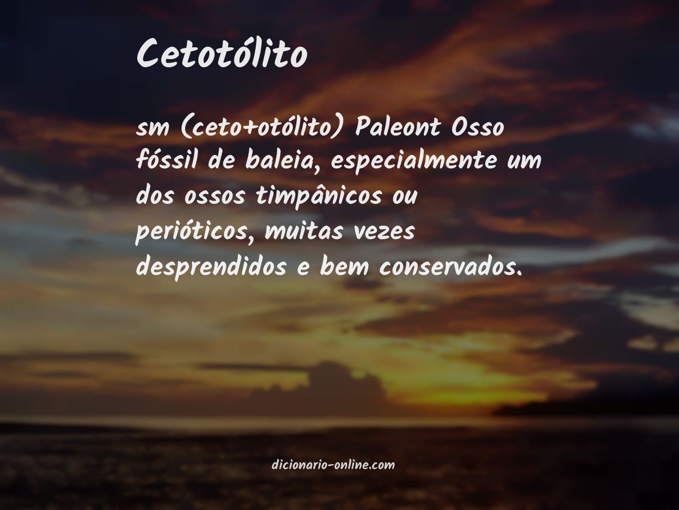 Significado de cetotólito