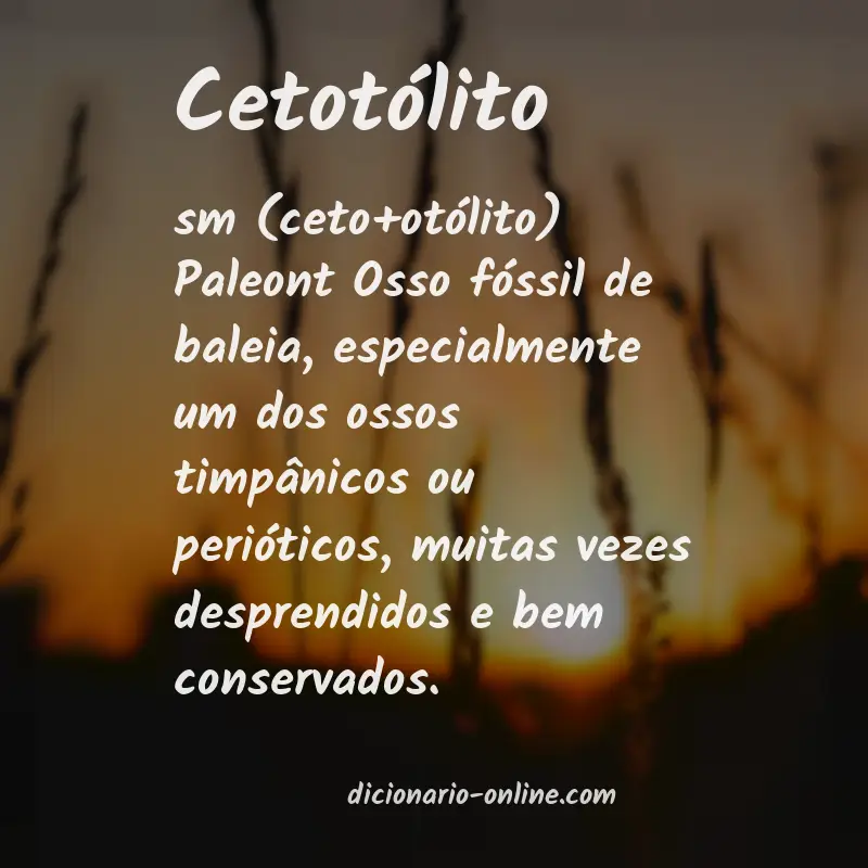 Significado de cetotólito