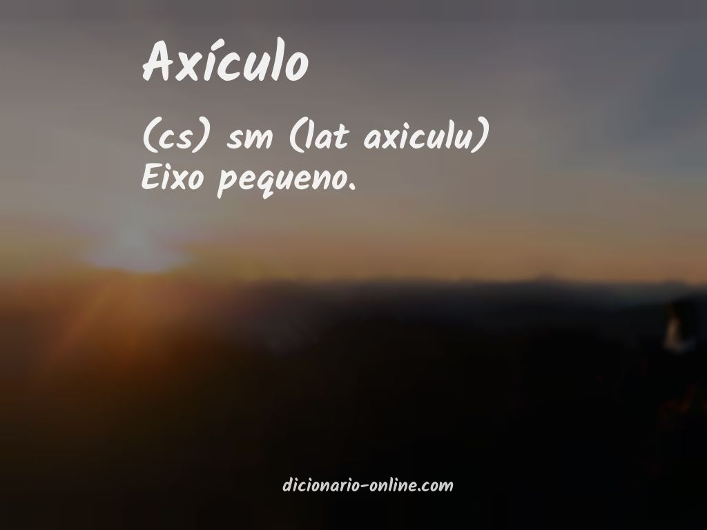 Significado de axículo