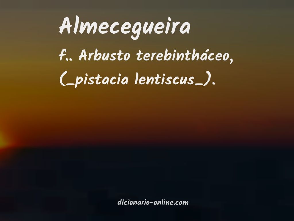 Significado de almecegueira