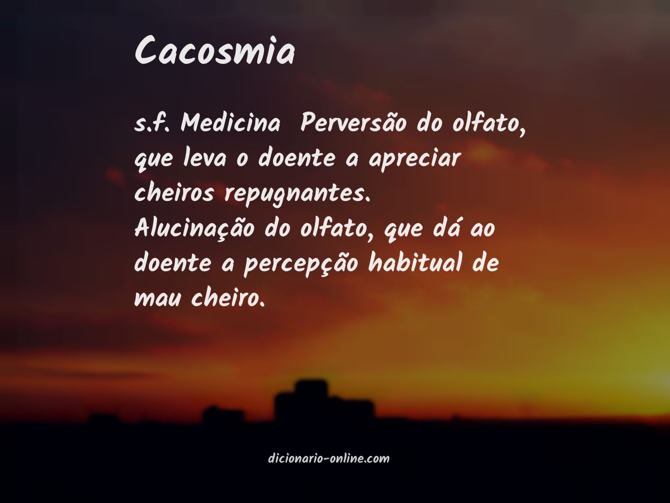 Significado de cacosmia