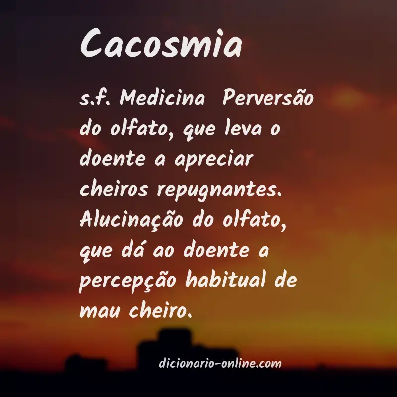 Significado de cacosmia