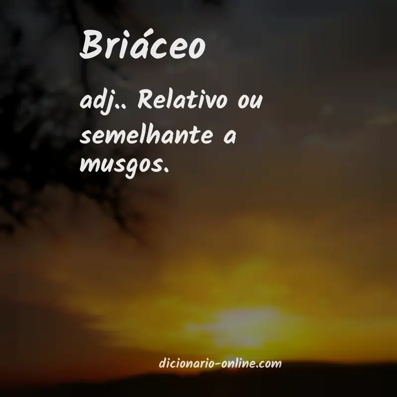 Significado de briáceo