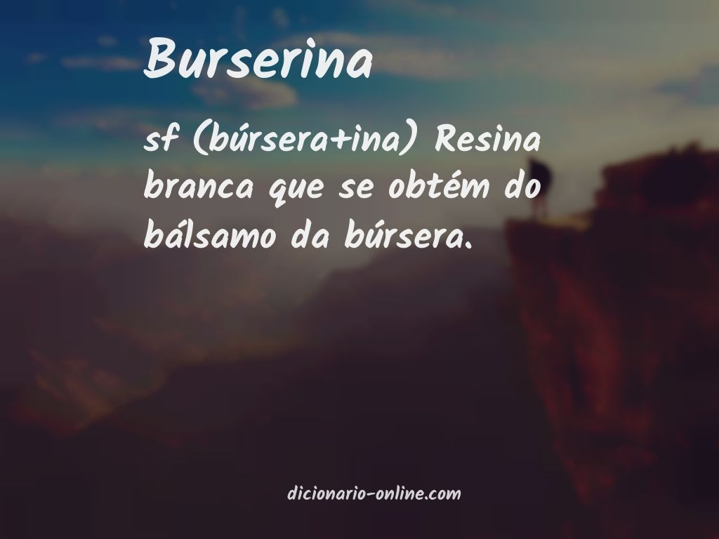 Significado de burserina