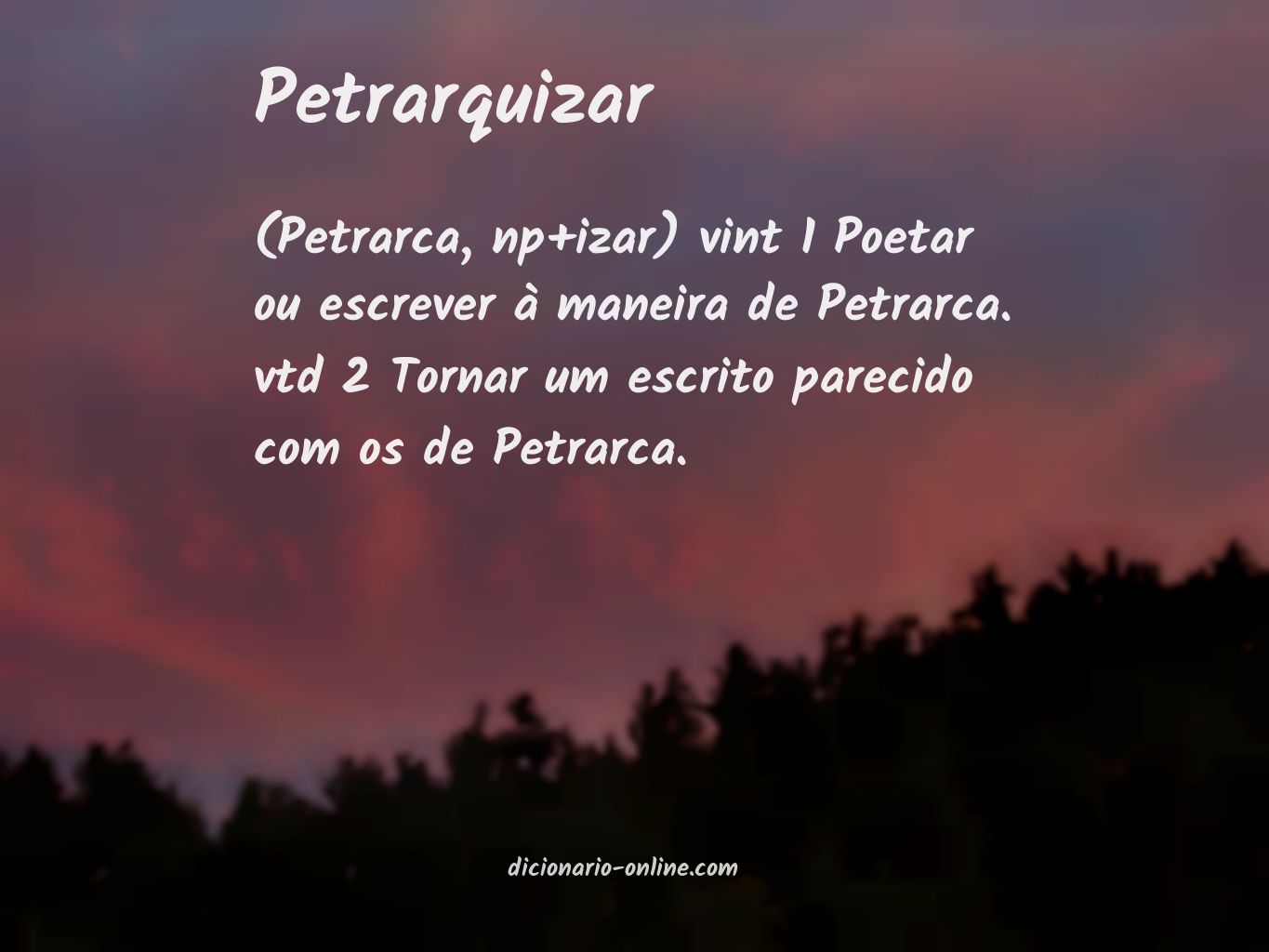 Significado de petrarquizar