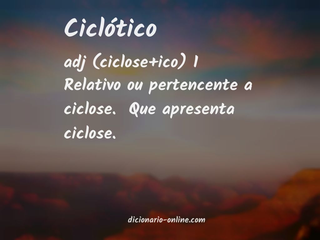 Significado de ciclótico