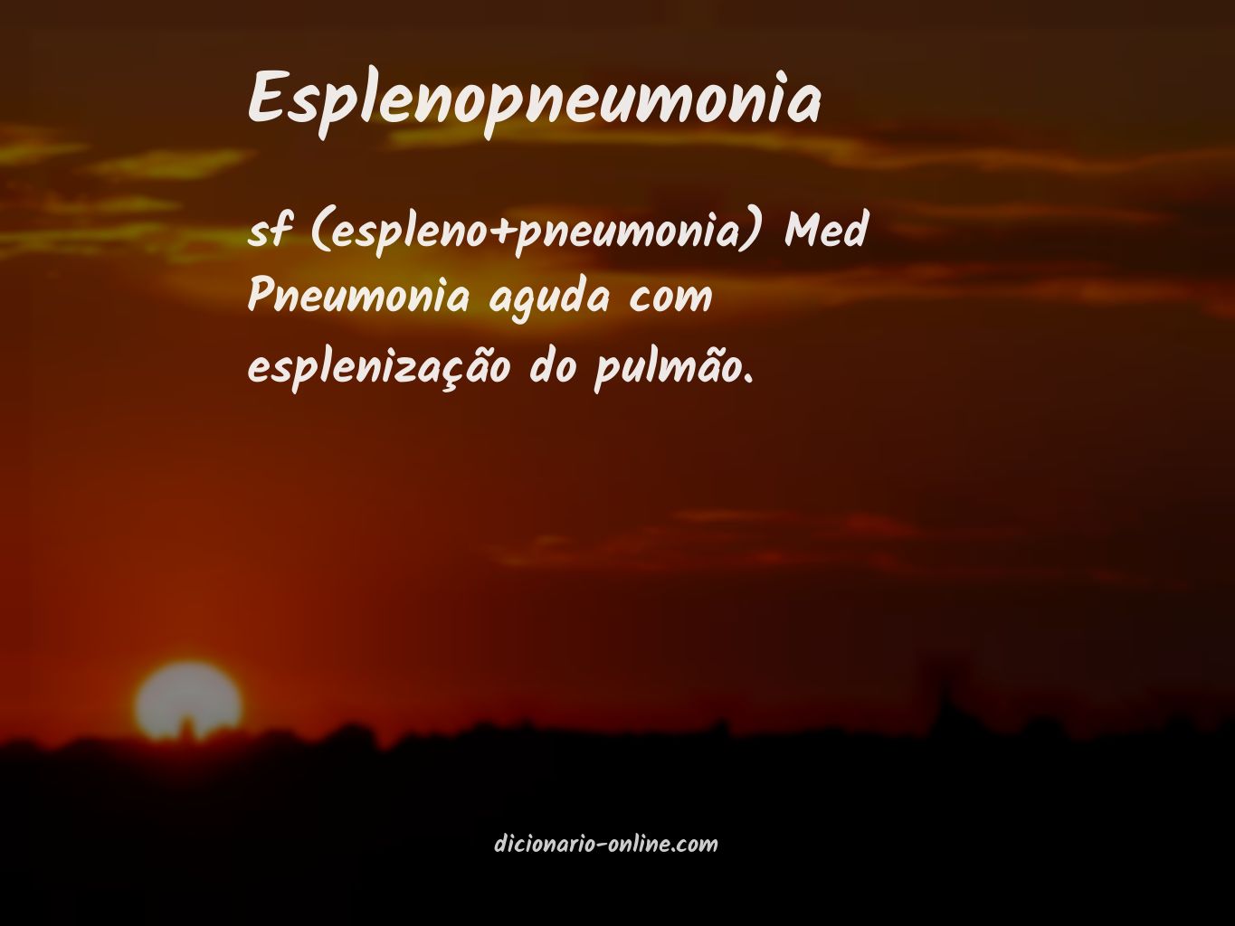 Significado de esplenopneumonia