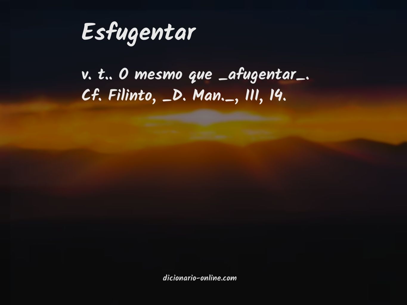 Significado de esfugentar