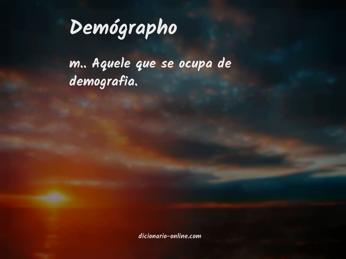 Significado de demógrapho