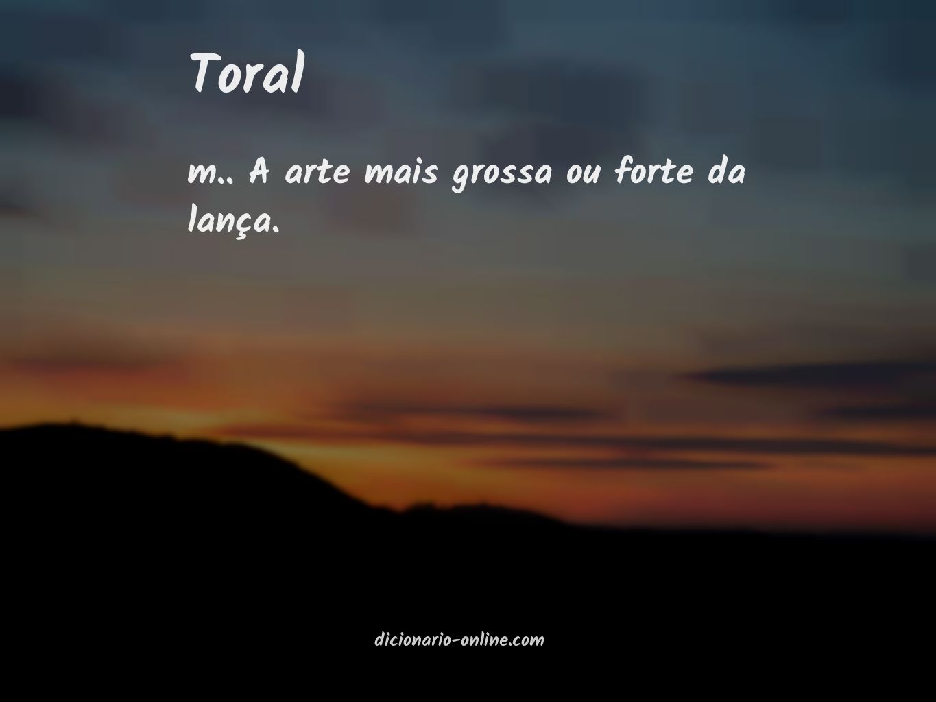 Significado de toral