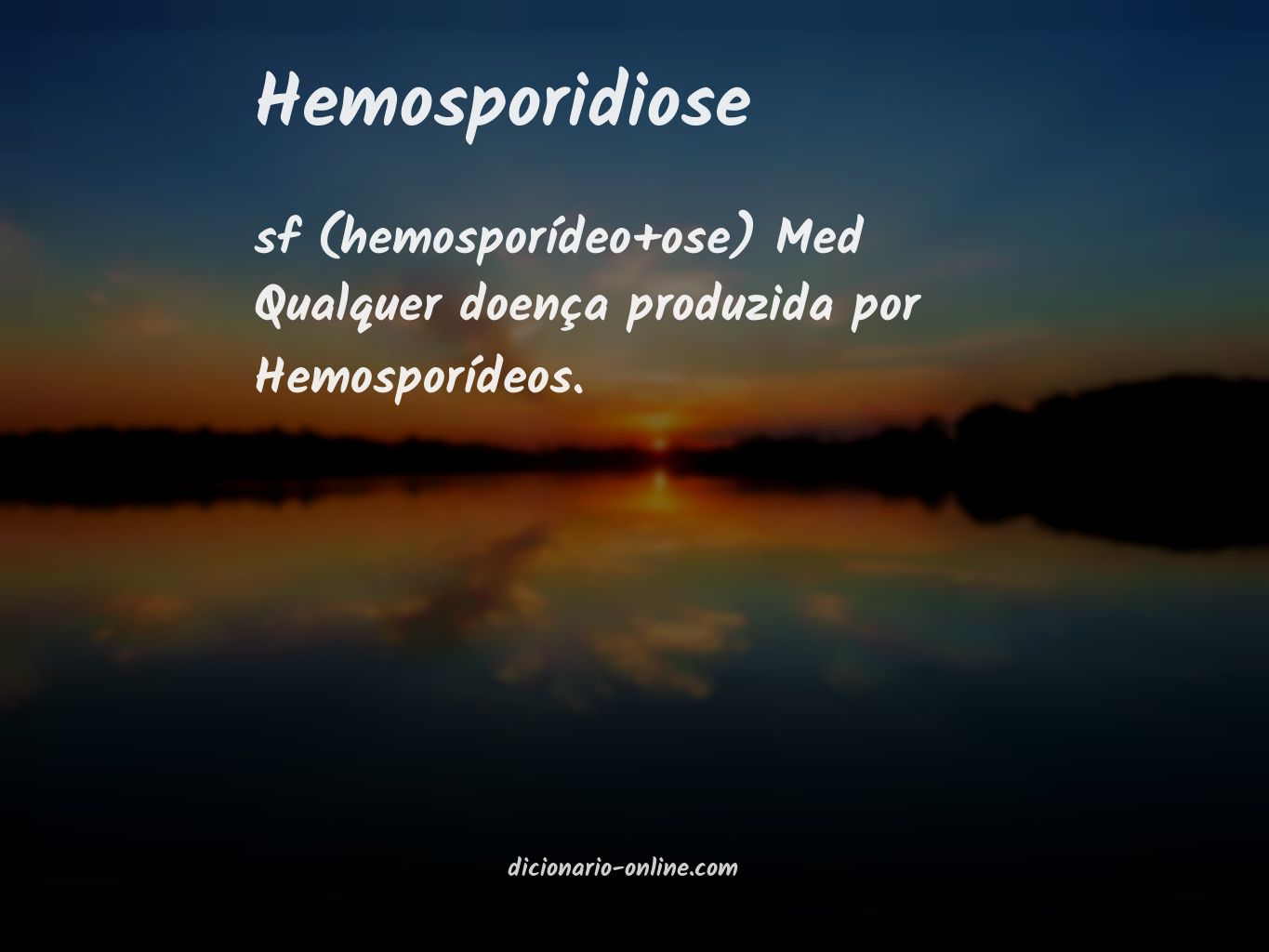 Significado de hemosporidiose