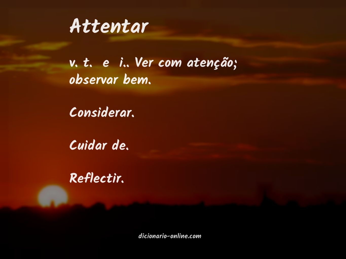 Significado de attentar