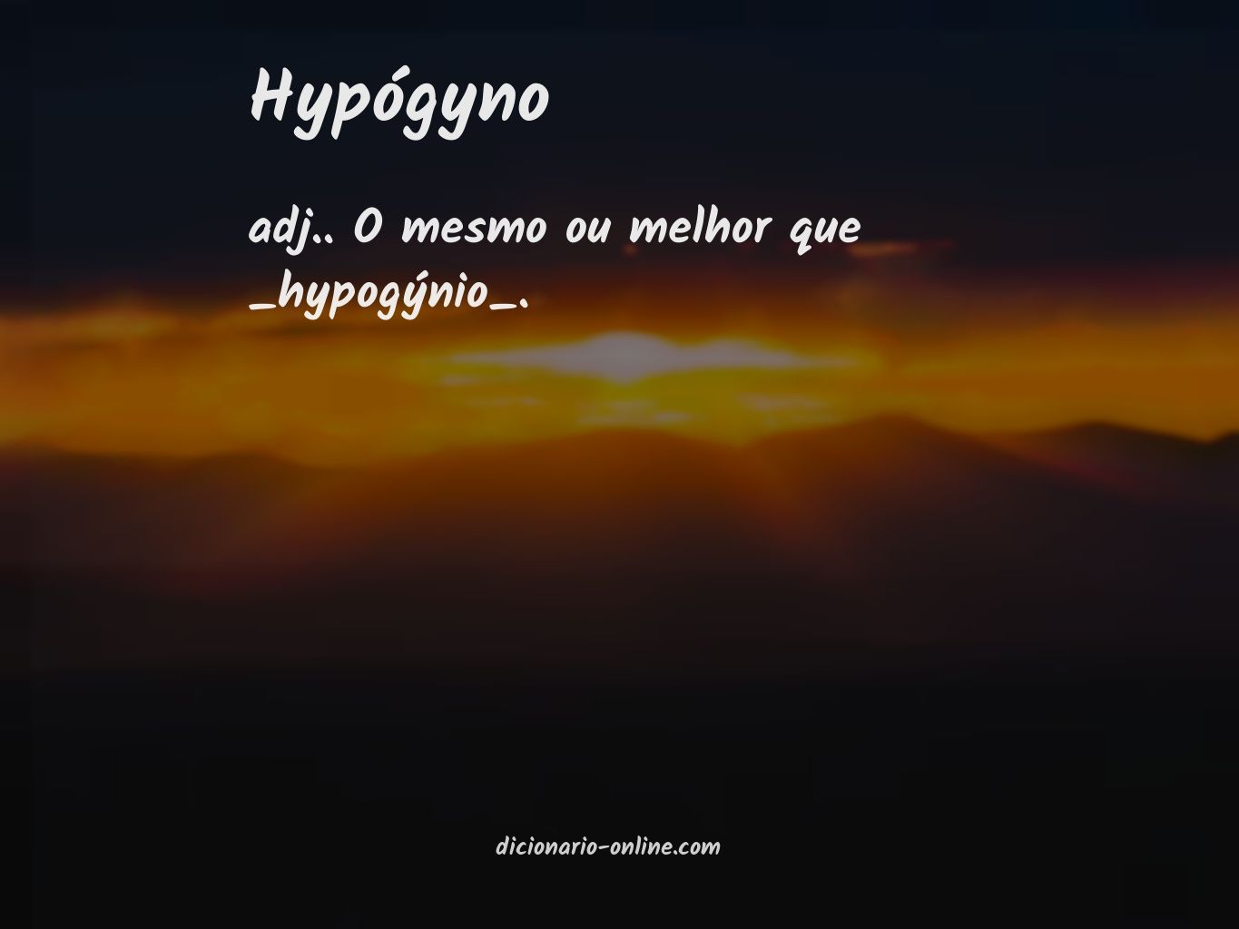 Significado de hypógyno