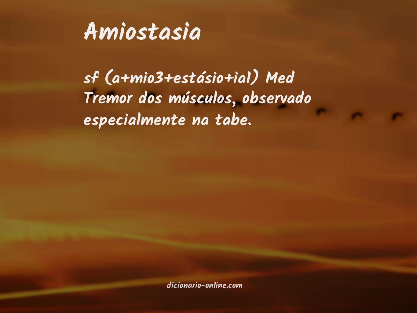 Significado de amiostasia