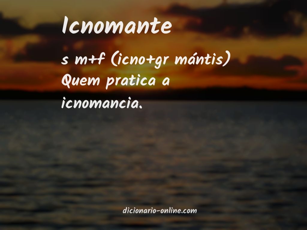 Significado de icnomante