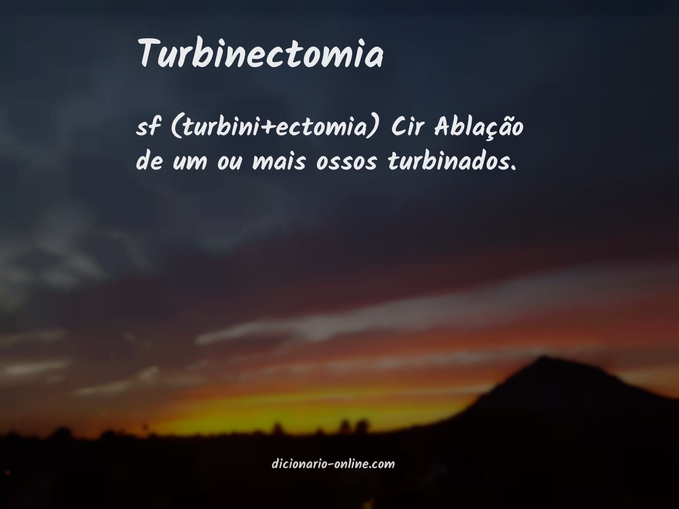 Significado de turbinectomia