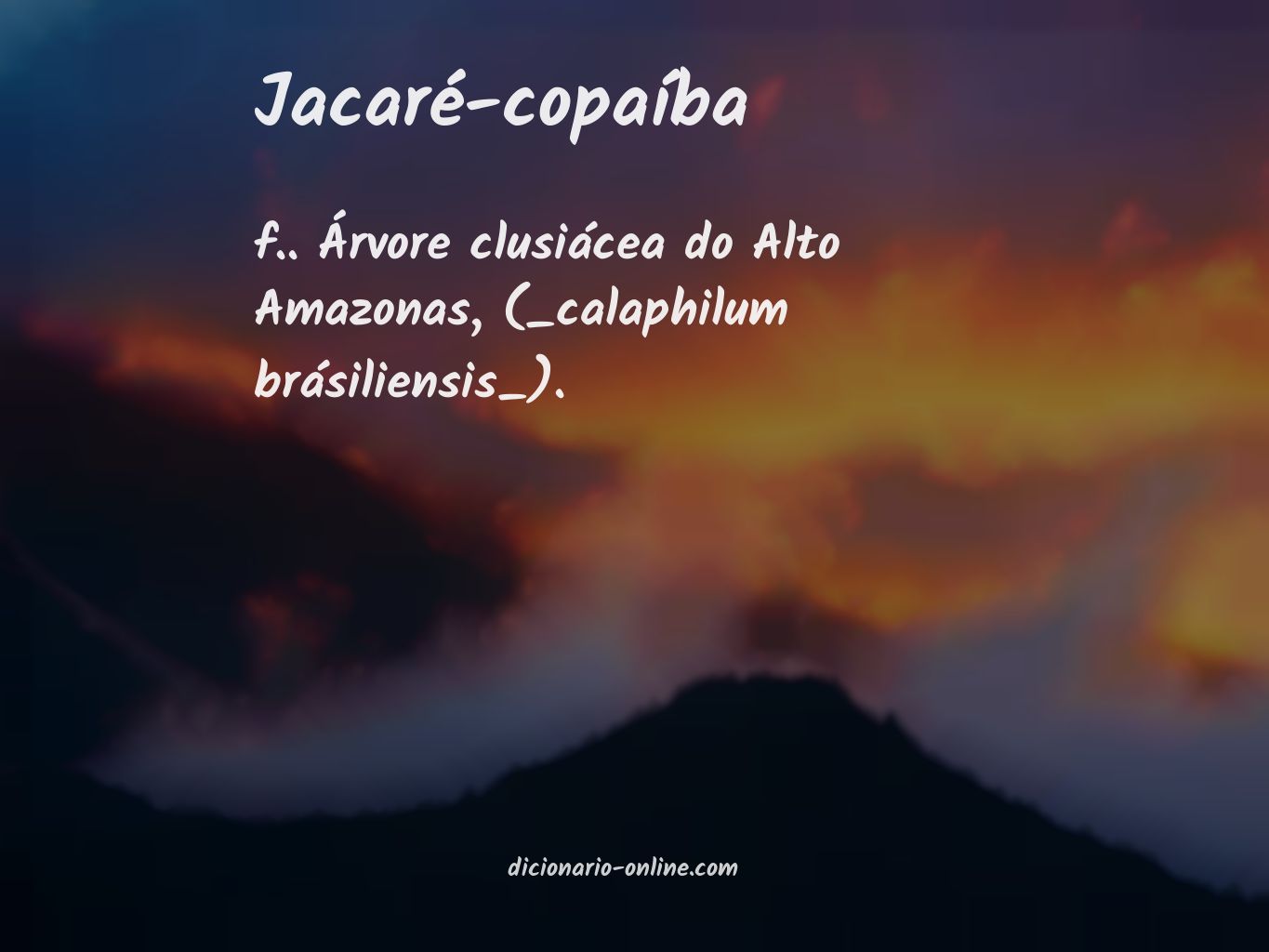 Significado de jacaré-copaíba