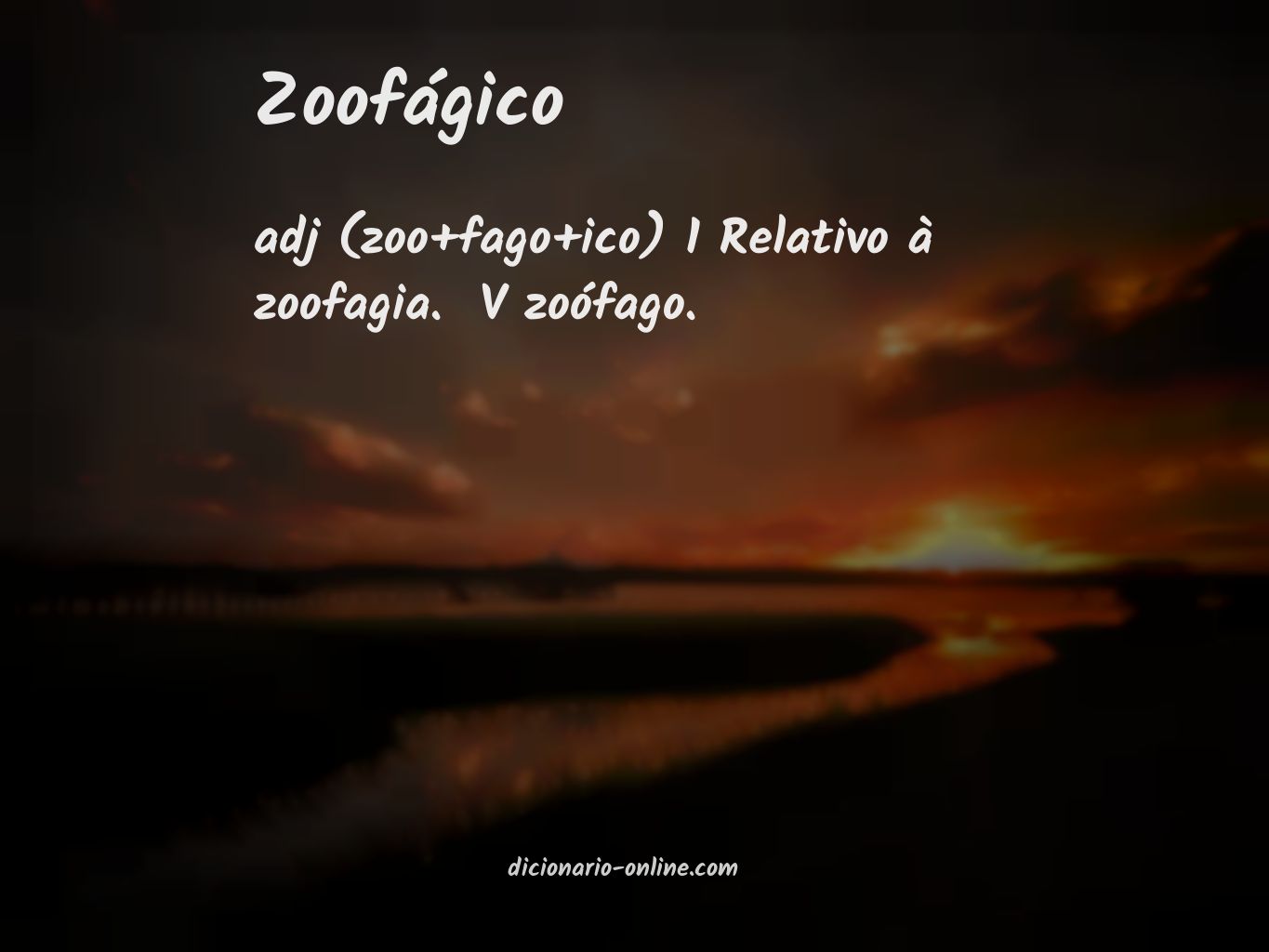 Significado de zoofágico