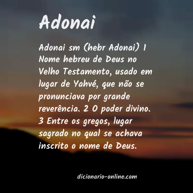 Significado de adonai