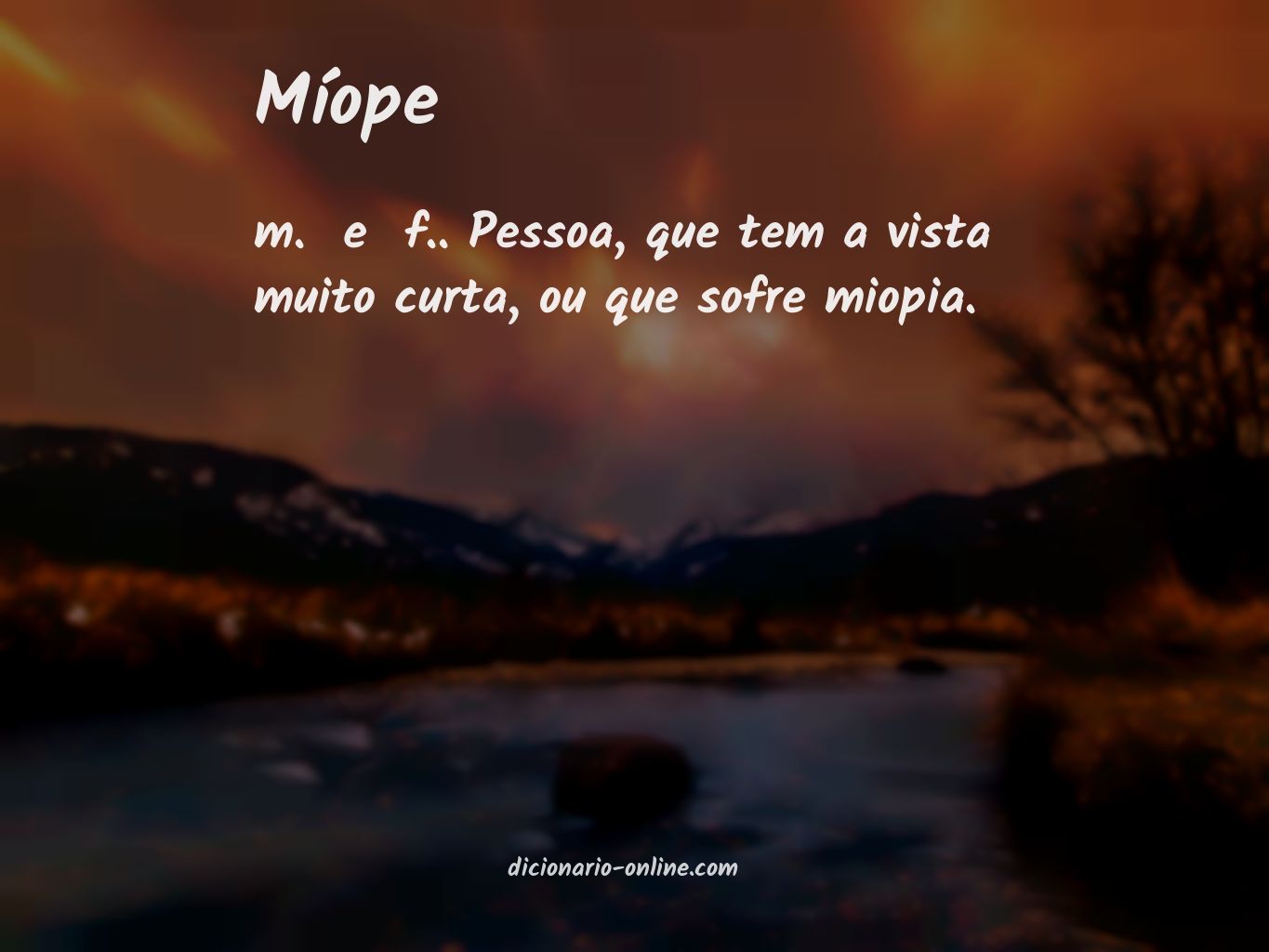 Significado de míope