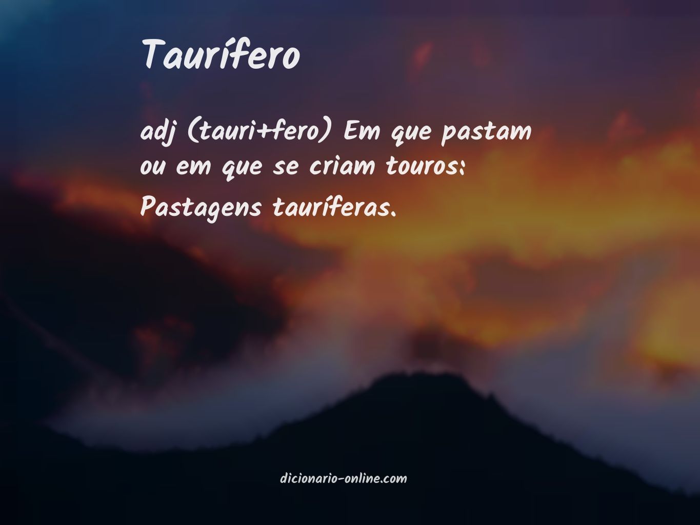 Significado de taurífero