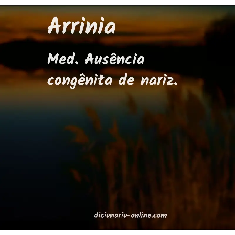Significado de arrinia