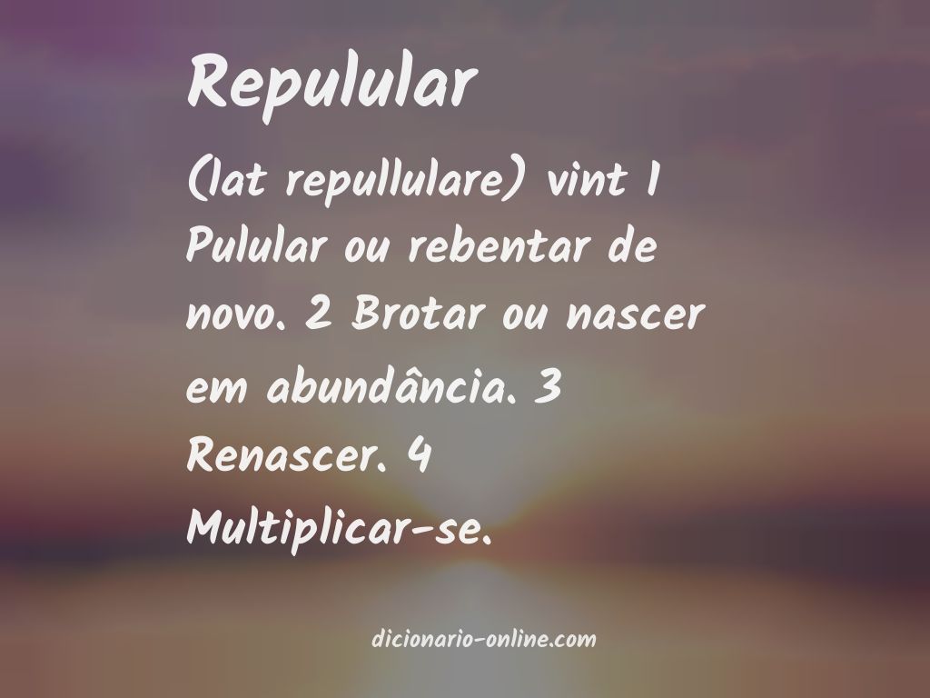 Significado de repulular