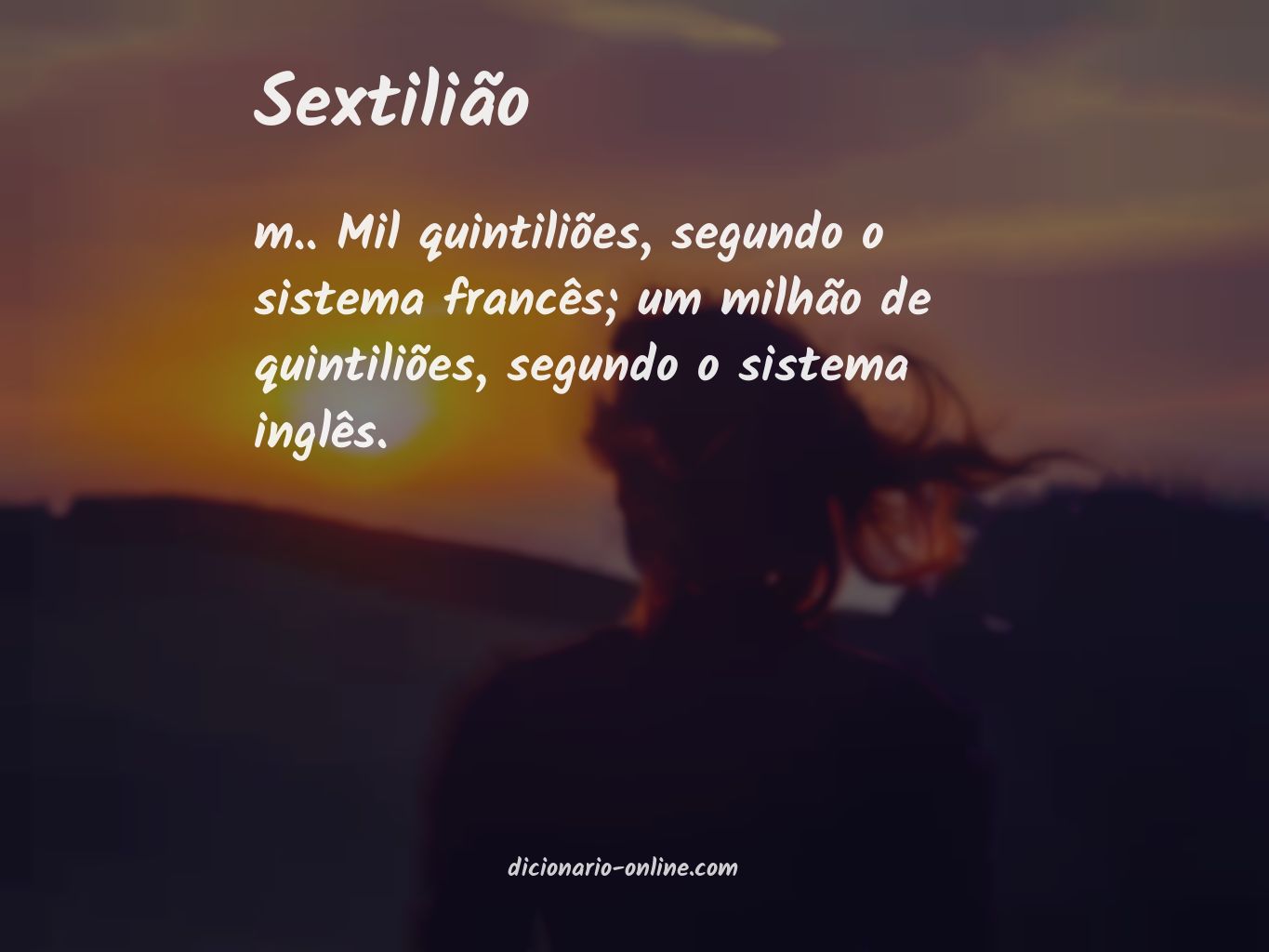 Significado de sextilião