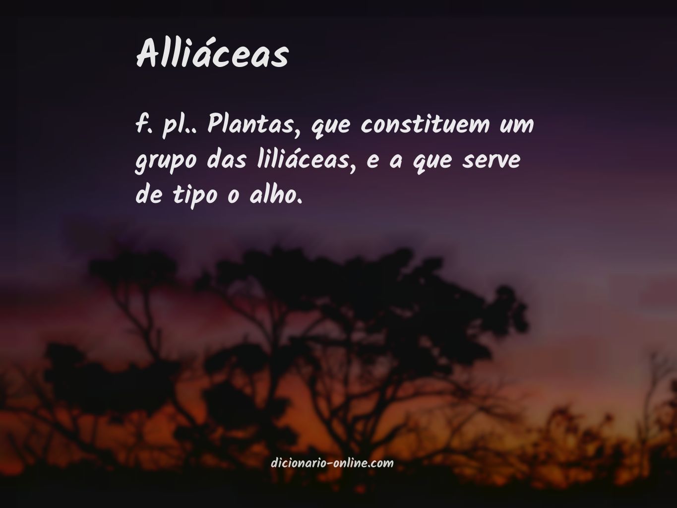 Significado de alliáceas