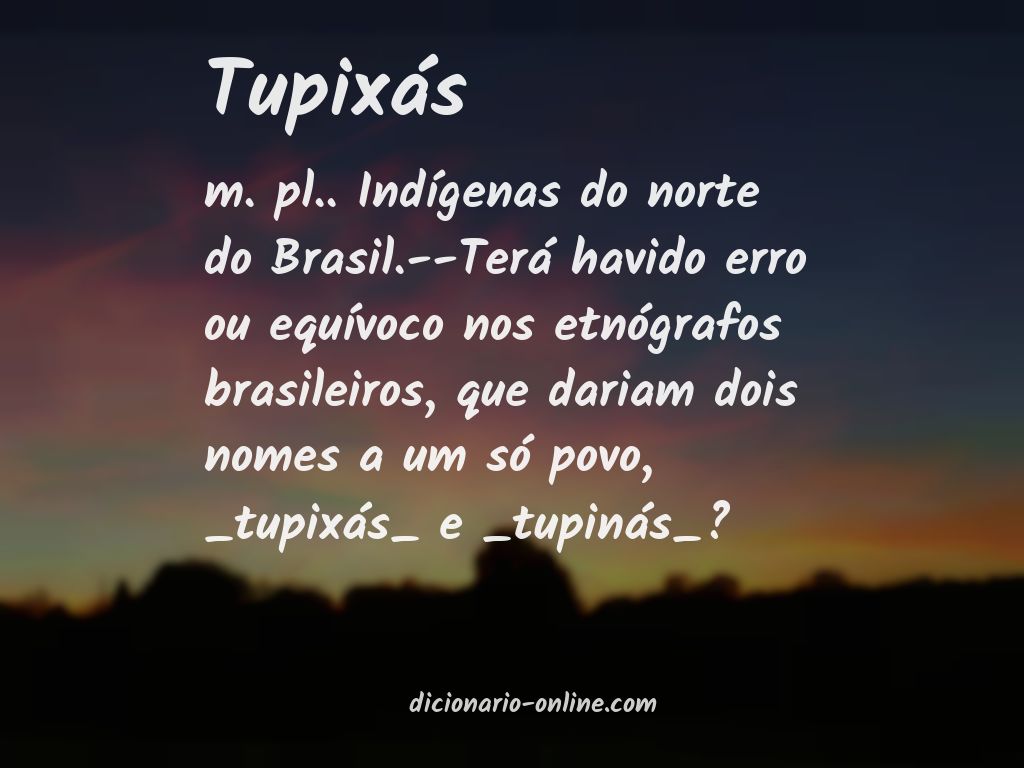 Significado de tupixás