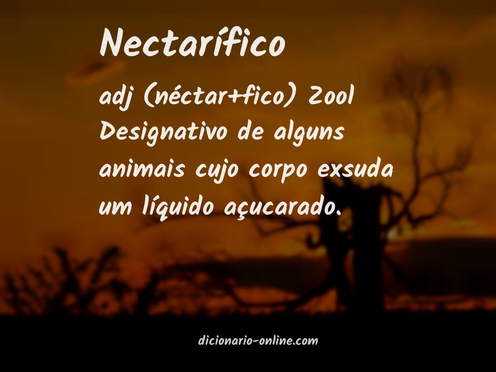 Significado de nectarífico