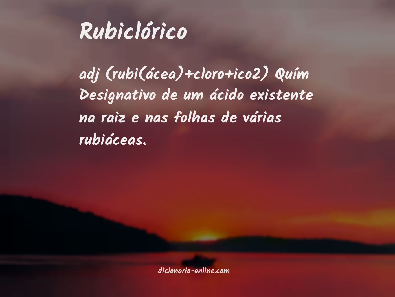 Significado de rubiclórico