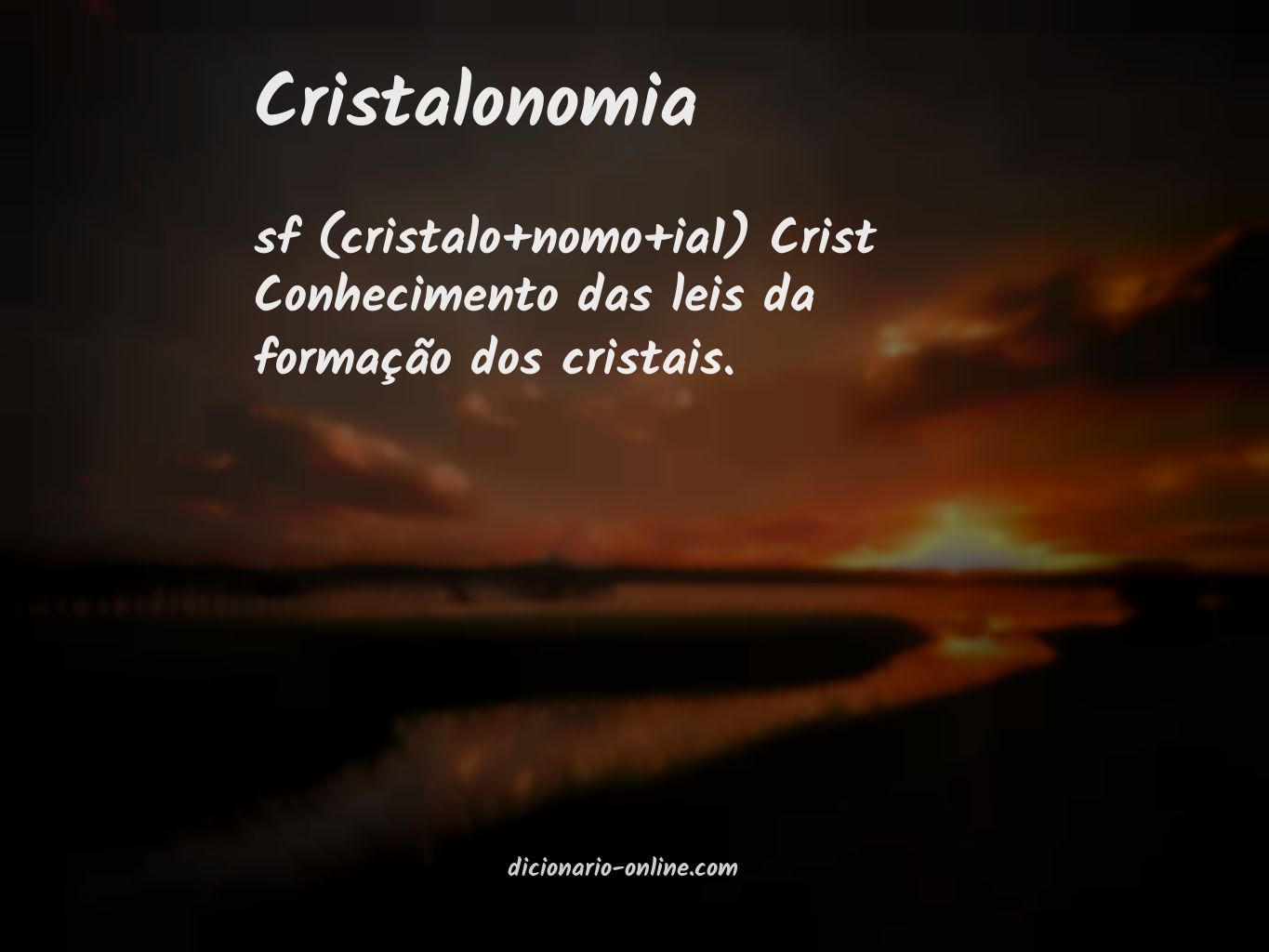 Significado de cristalonomia