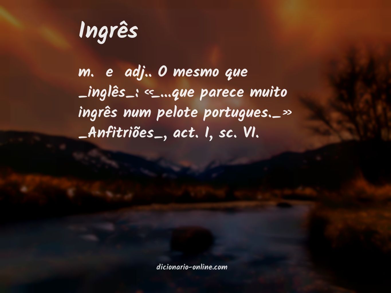 Significado de ingrês