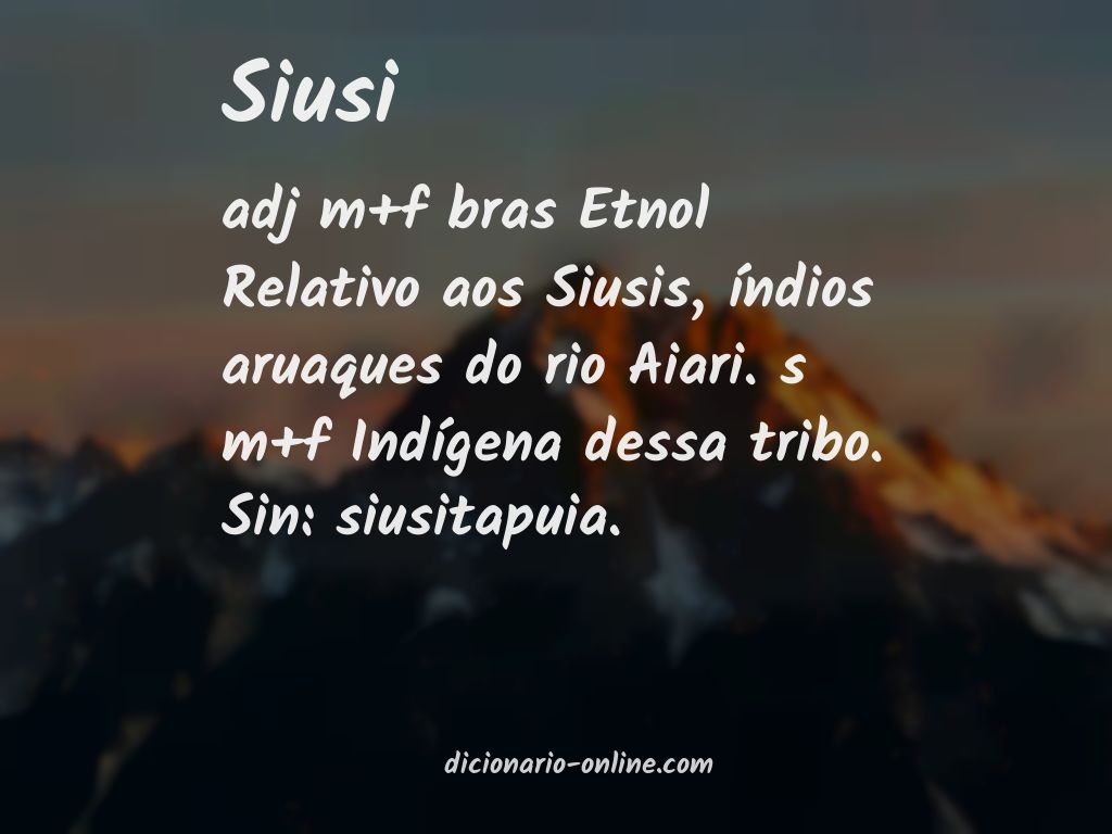 Significado de siusi