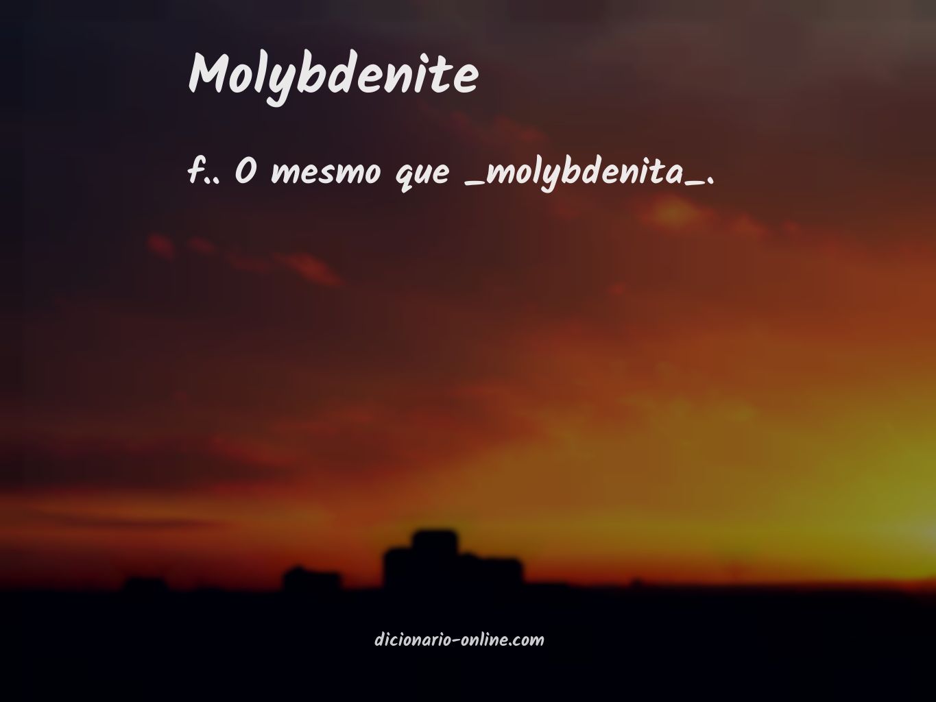 Significado de molybdenite