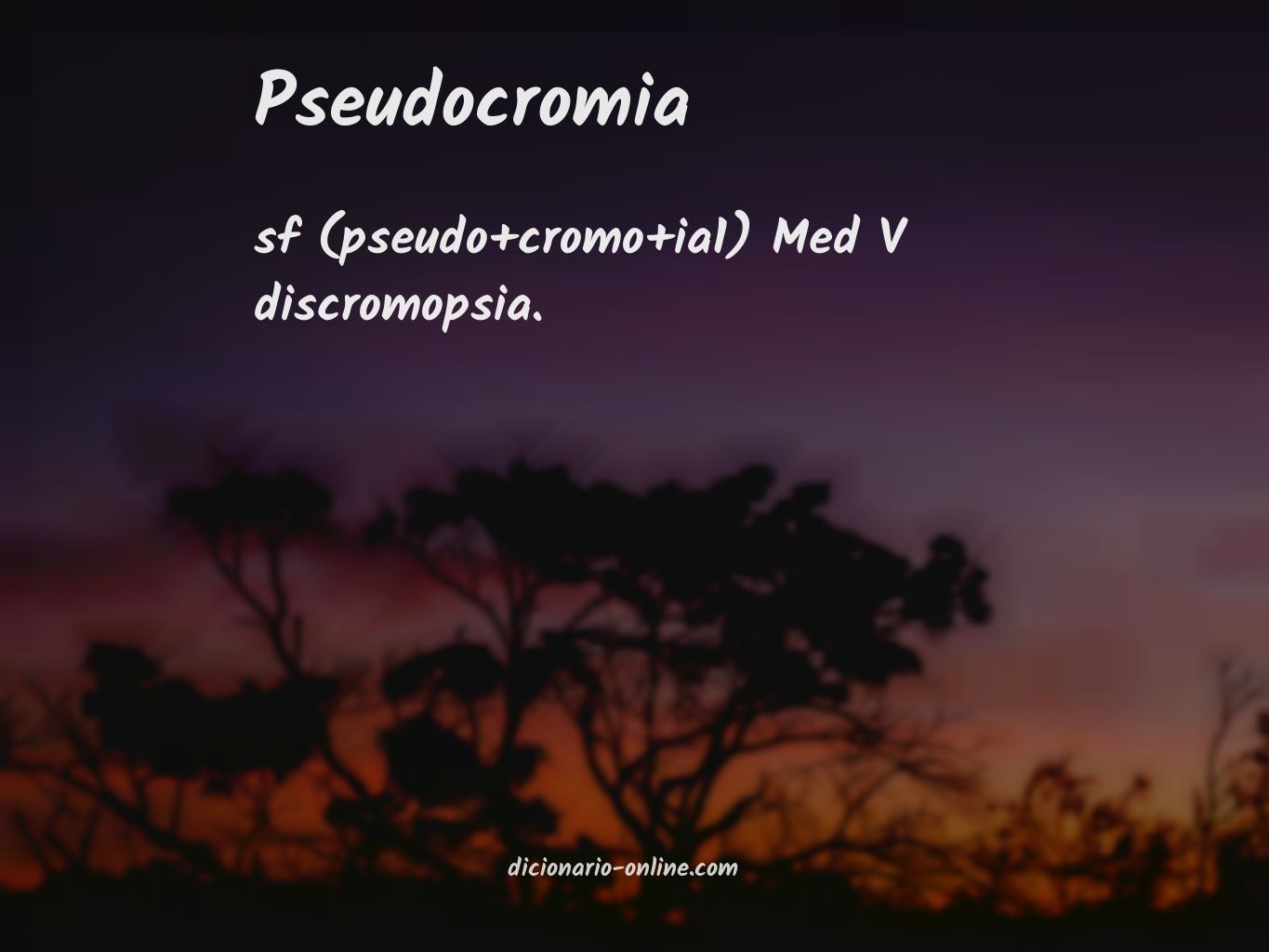 Significado de pseudocromia