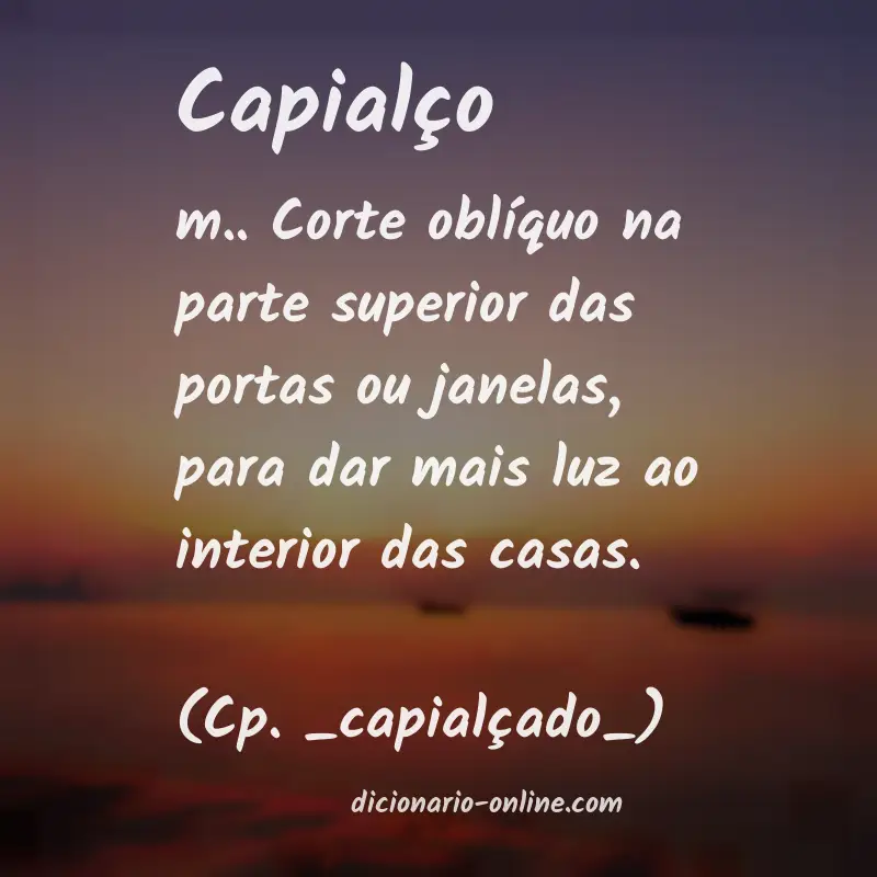 Significado de capialço