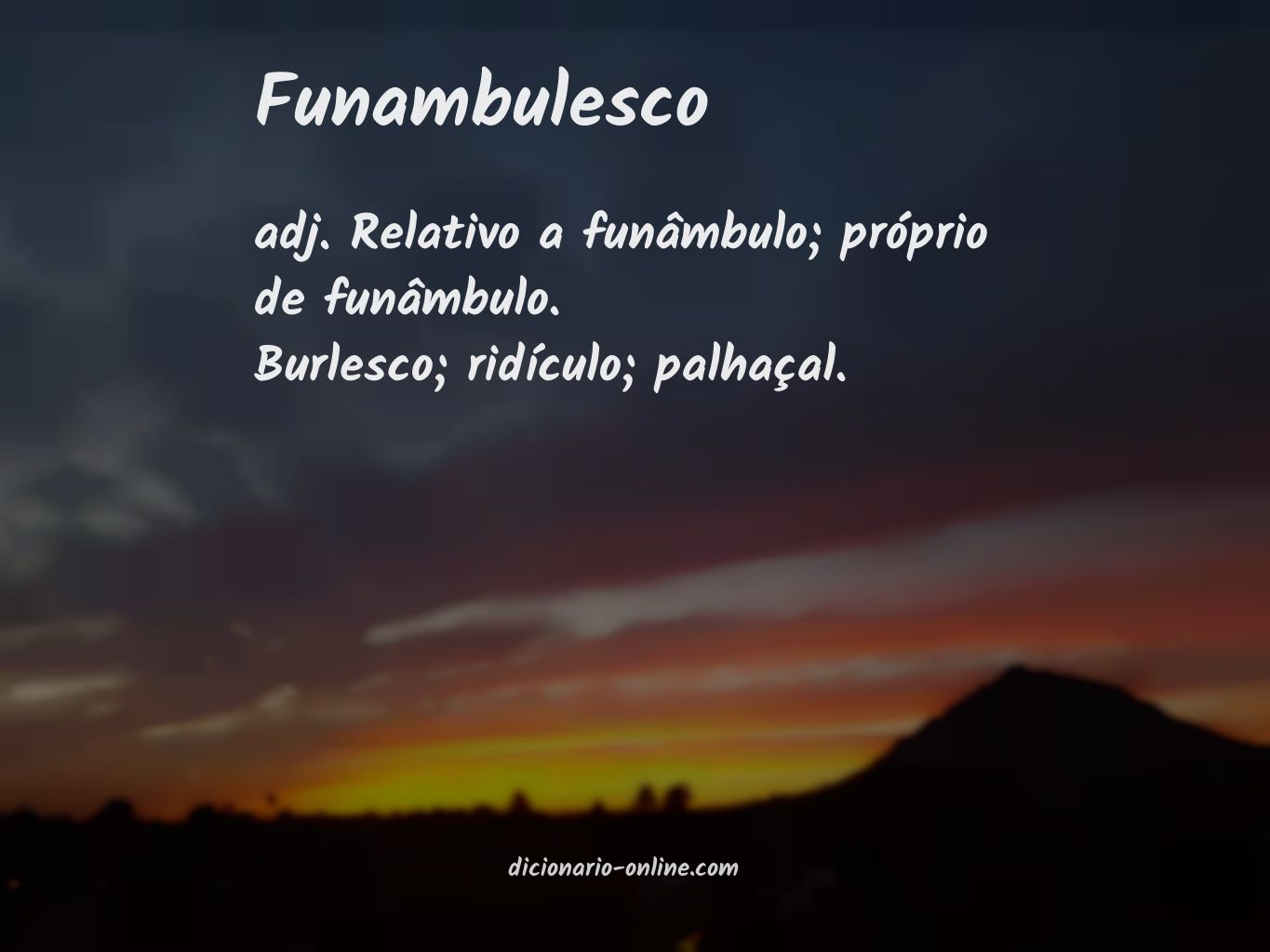 Significado de funambulesco