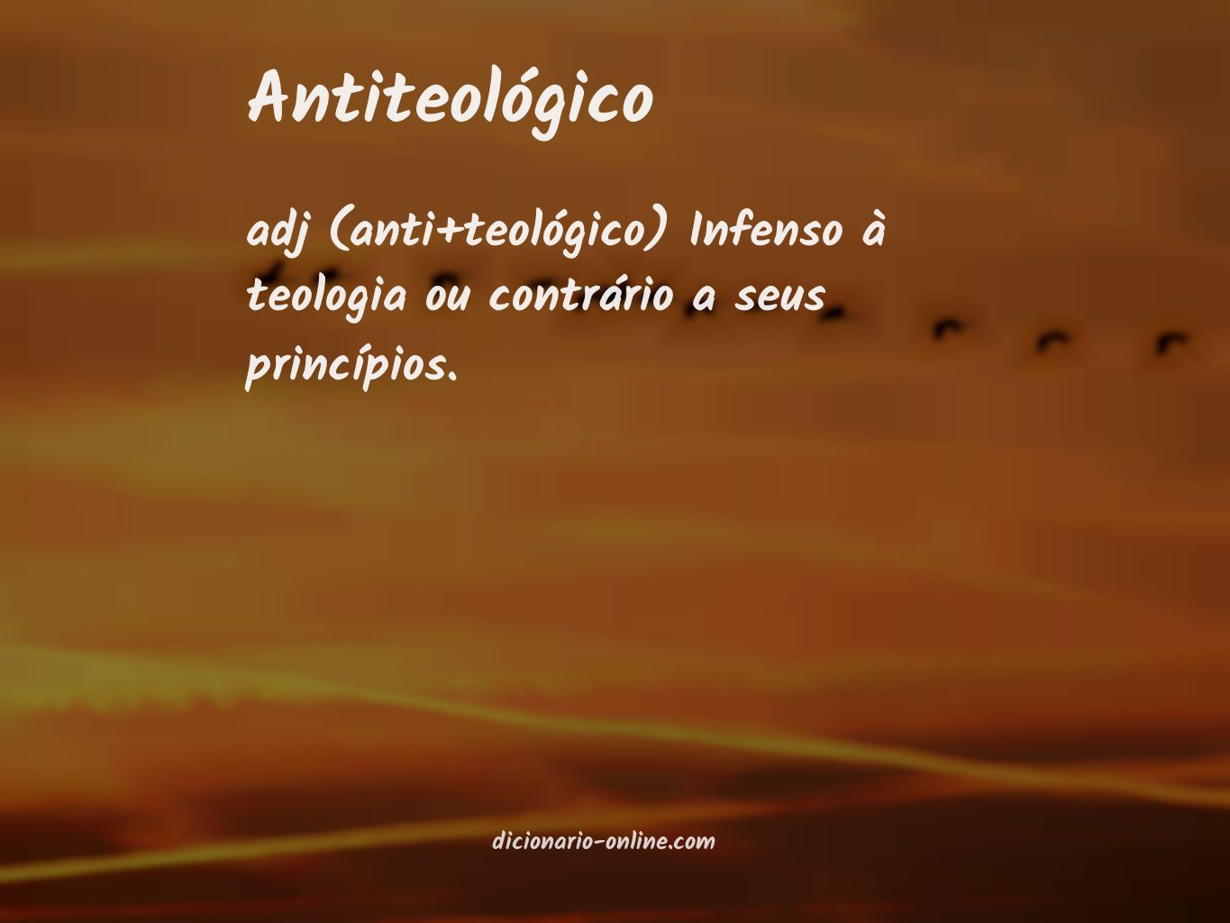 Significado de antiteológico