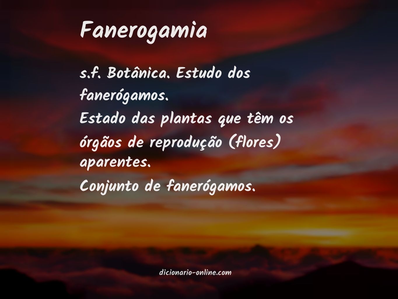 Significado de fanerogamia