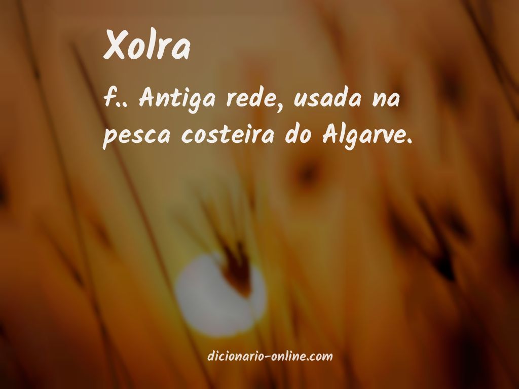 Significado de xolra