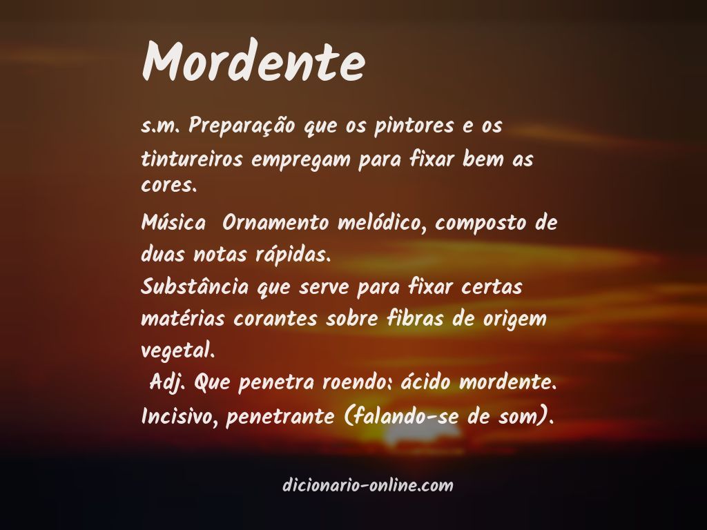 Significado de mordente