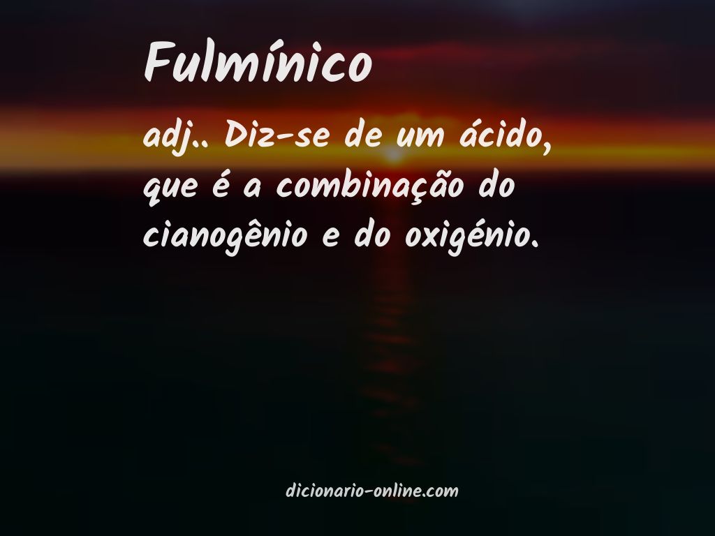 Significado de fulmínico