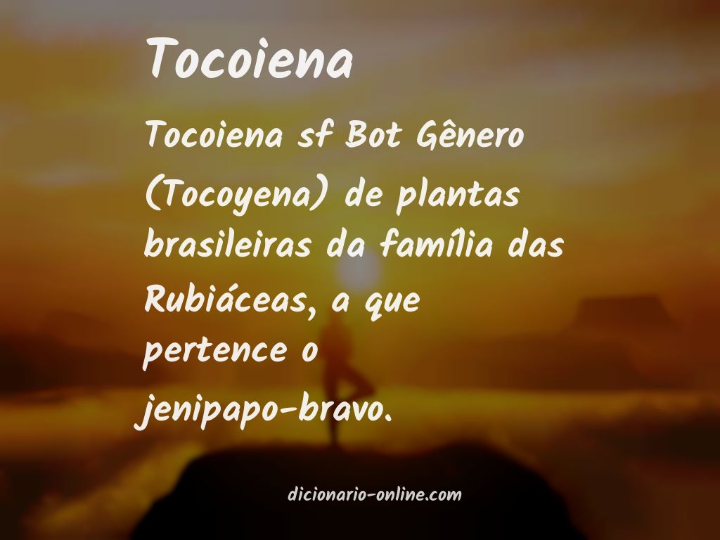 Significado de tocoiena