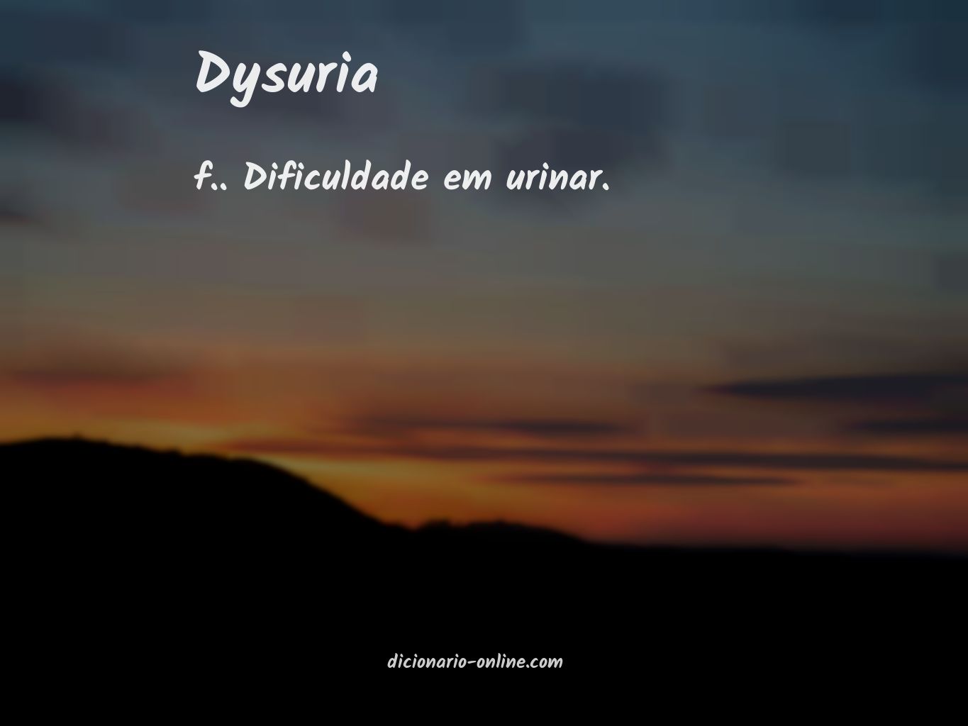 Significado de dysuria