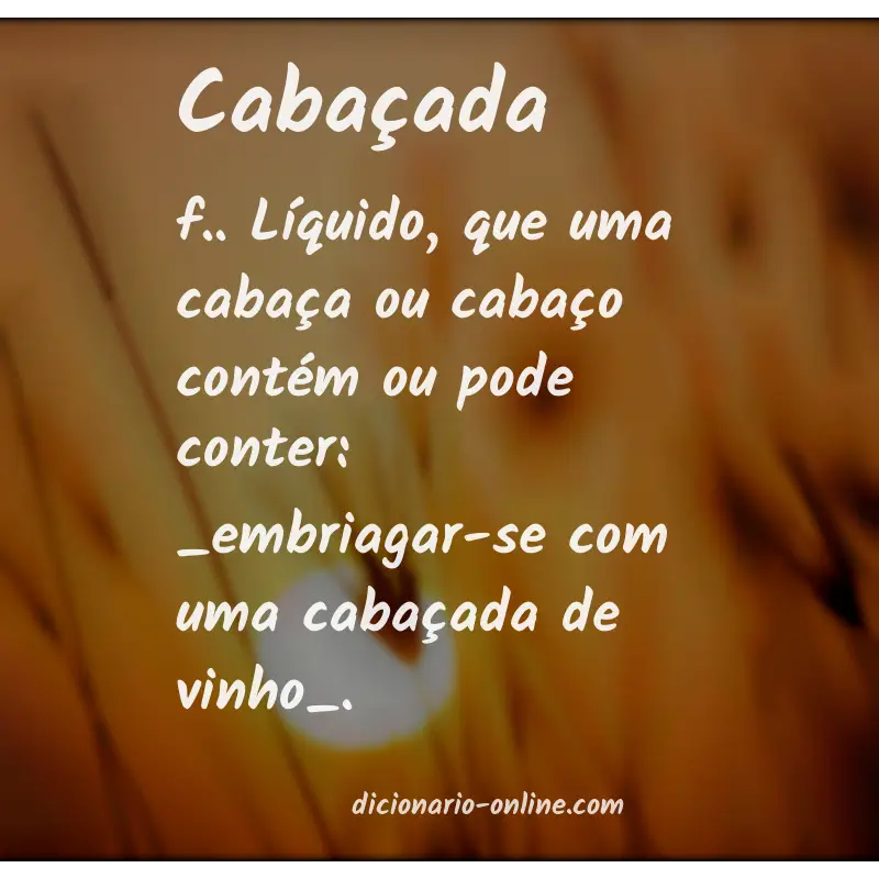 Significado de cabaçada