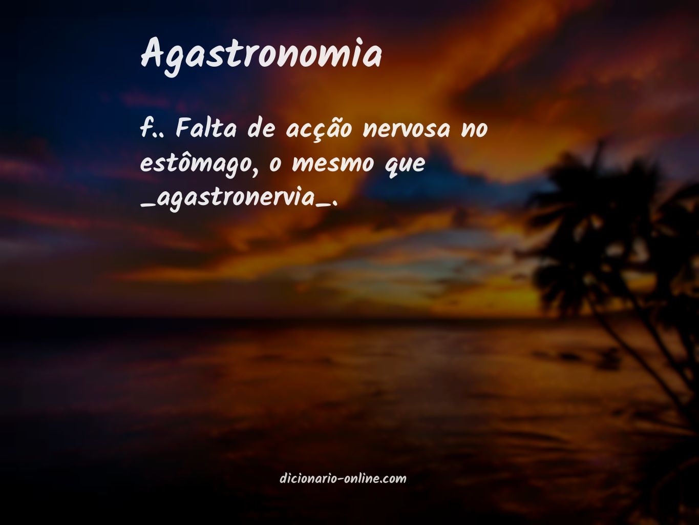 Significado de agastronomia