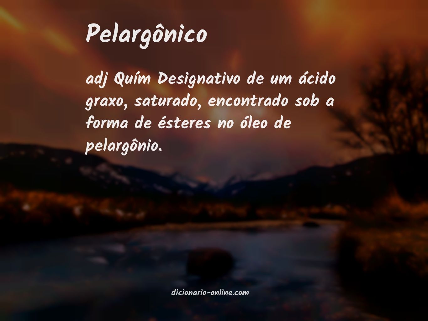 Significado de pelargônico