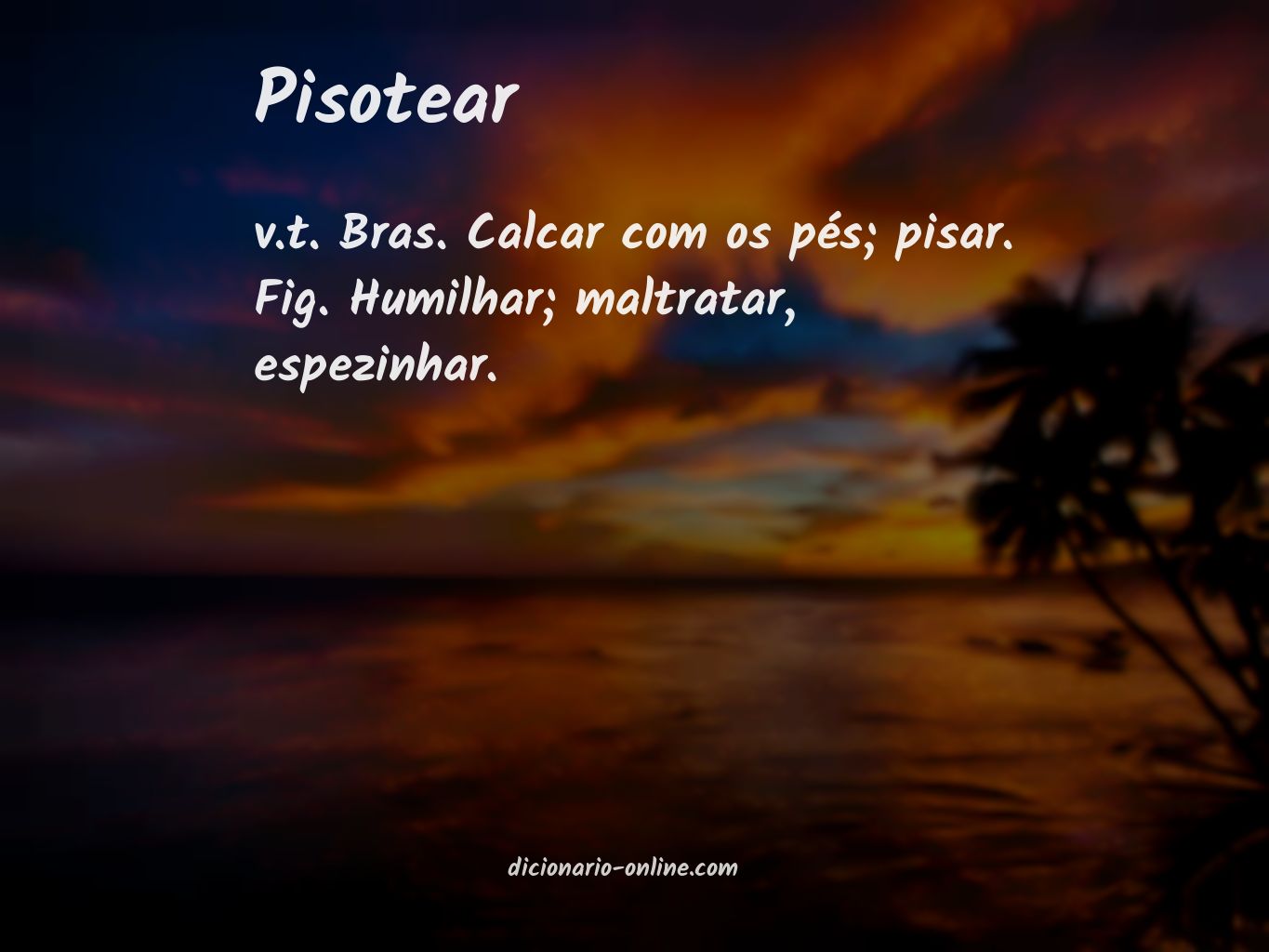 Significado de pisotear